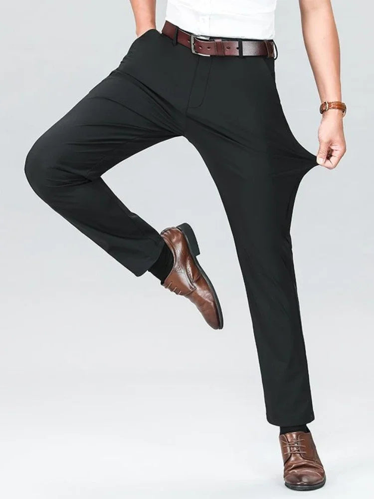 Clásico Madrid | Elastic Slim-Fit Dress Pants – Anti-Wrinkle Stretch Trousers