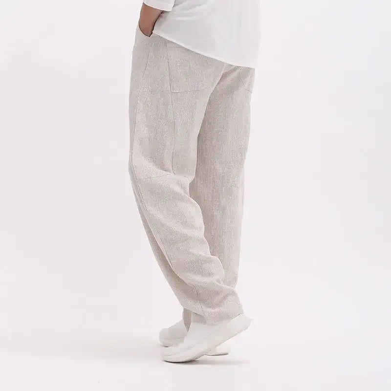 Clásico Madrid | Men’s Casual Linen Pants – Wide-Leg Comfort Trousers