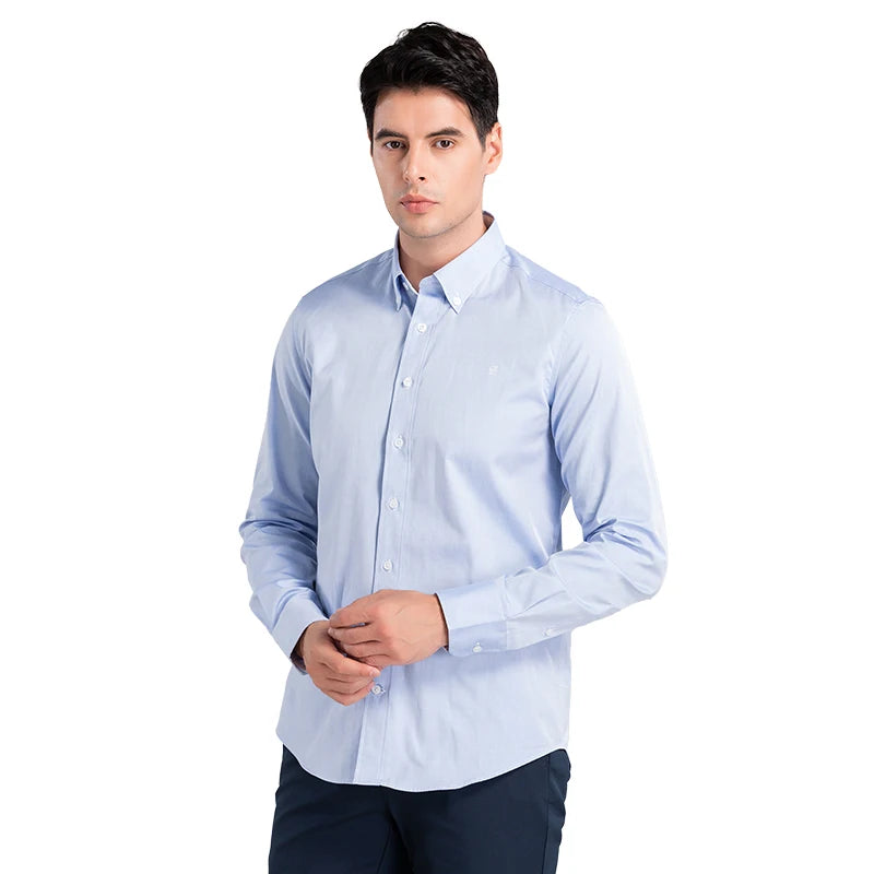 Clásico Madrid | Men’s Slim Fit Cotton Shirt – Long Sleeve Casual Business Wear