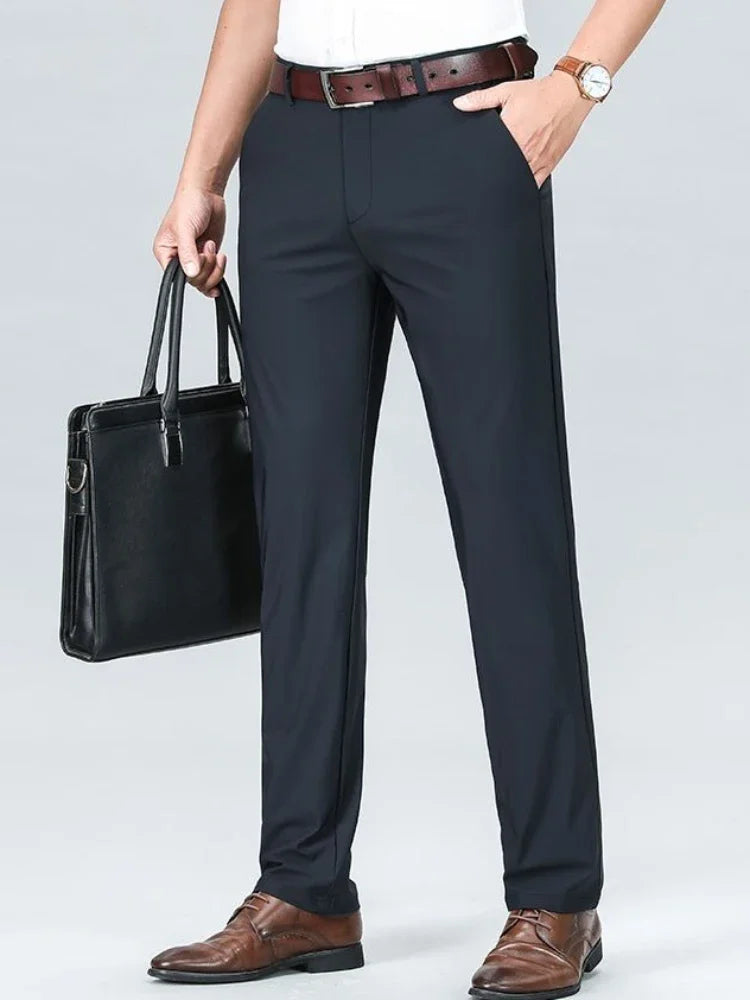 Clásico Madrid | Elastic Slim-Fit Dress Pants – Anti-Wrinkle Stretch Trousers