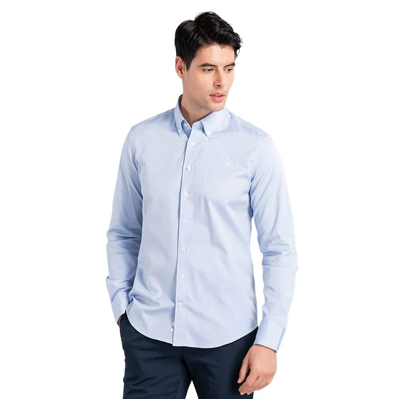 Clásico Madrid | Men’s Slim Fit Cotton Shirt – Long Sleeve Casual Business Wear